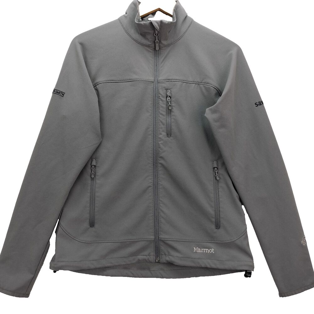 Marmot Tempo M3 Jacket Men M Gray Full Zip Performance Soft Shell Outdoor Hiking